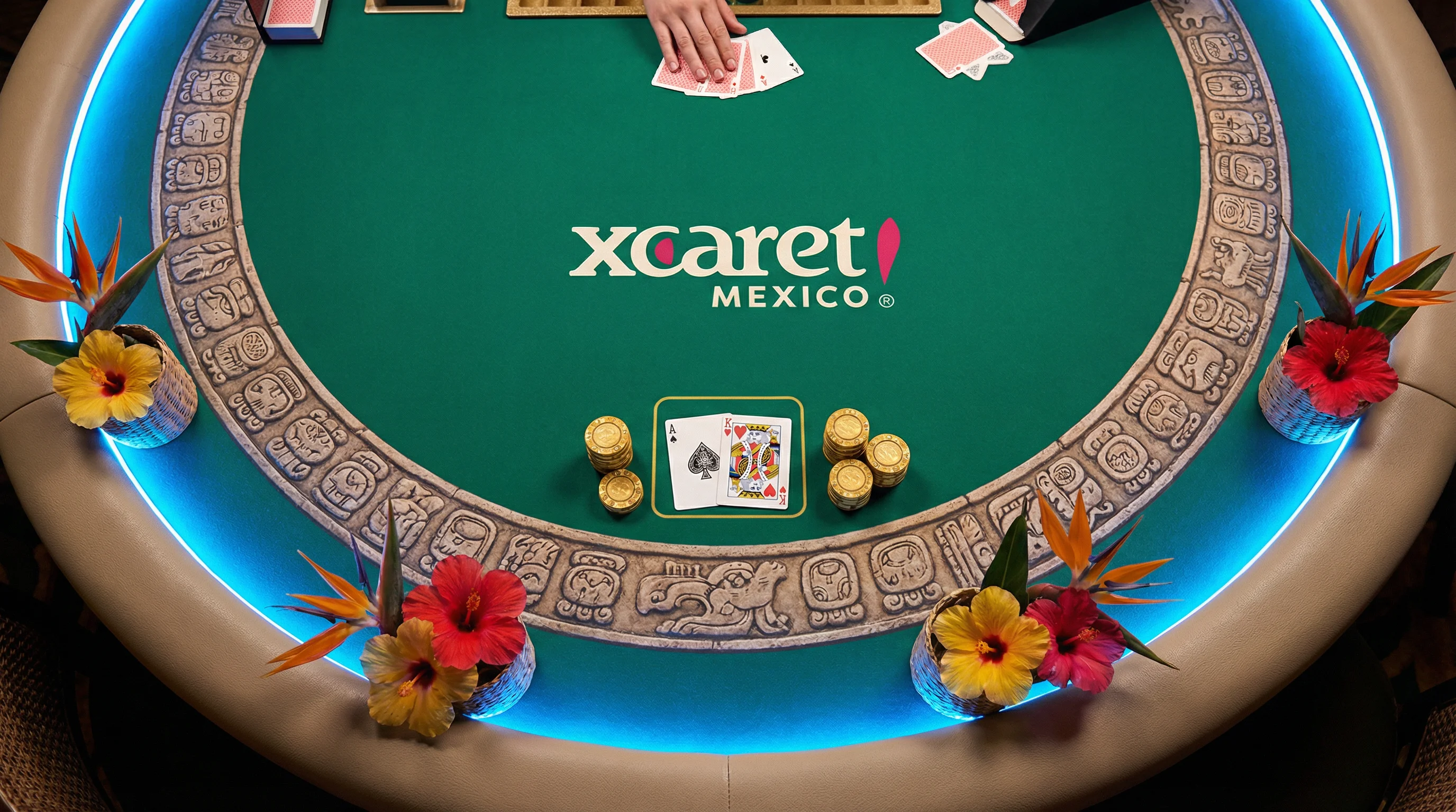 Mesa de blackjack estilo Xcaret en Parley Apuestas
